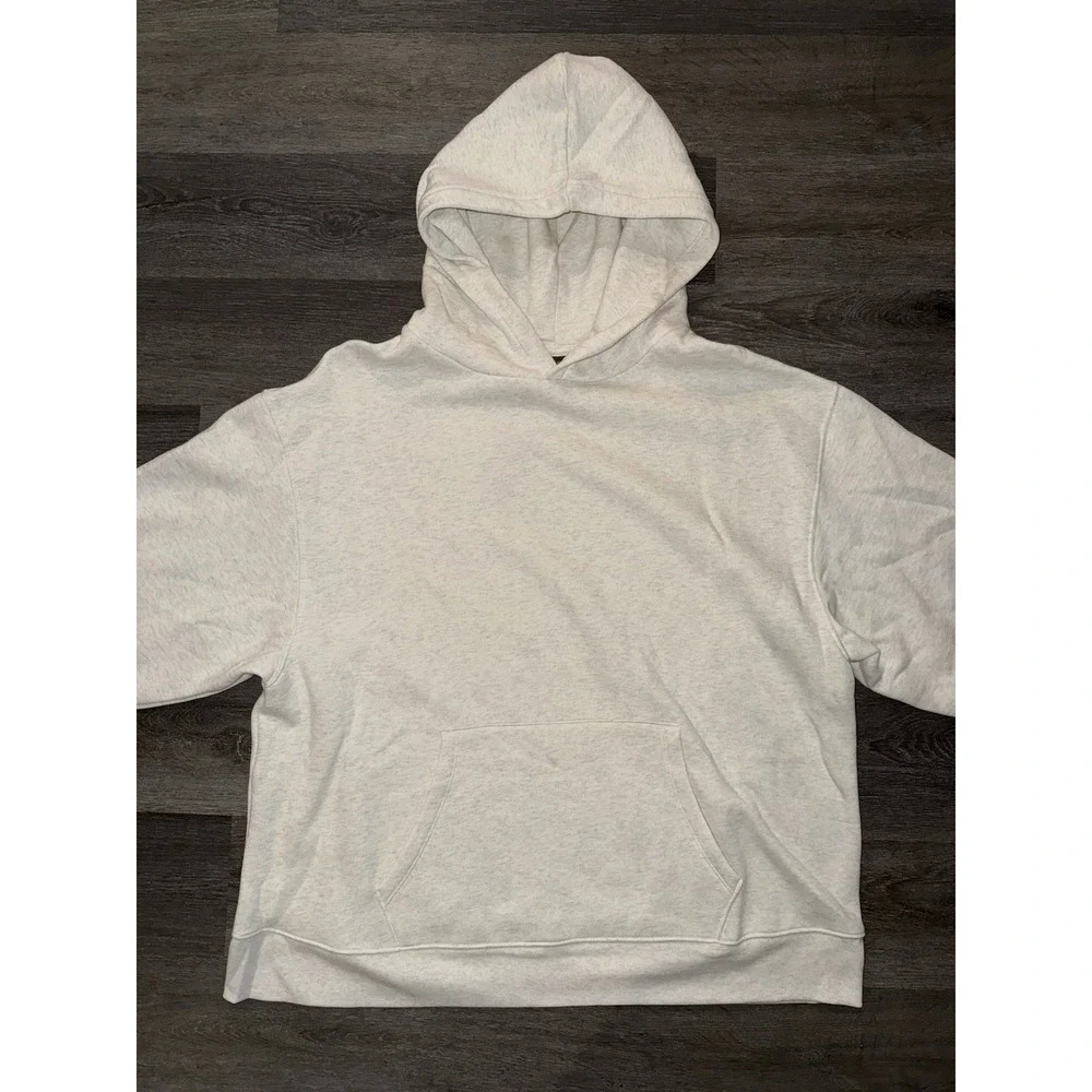 Women's Oversized Hooded Pullover Sweatshirt - Wild Fable Heather Gray XXL - Picture 9 of 12